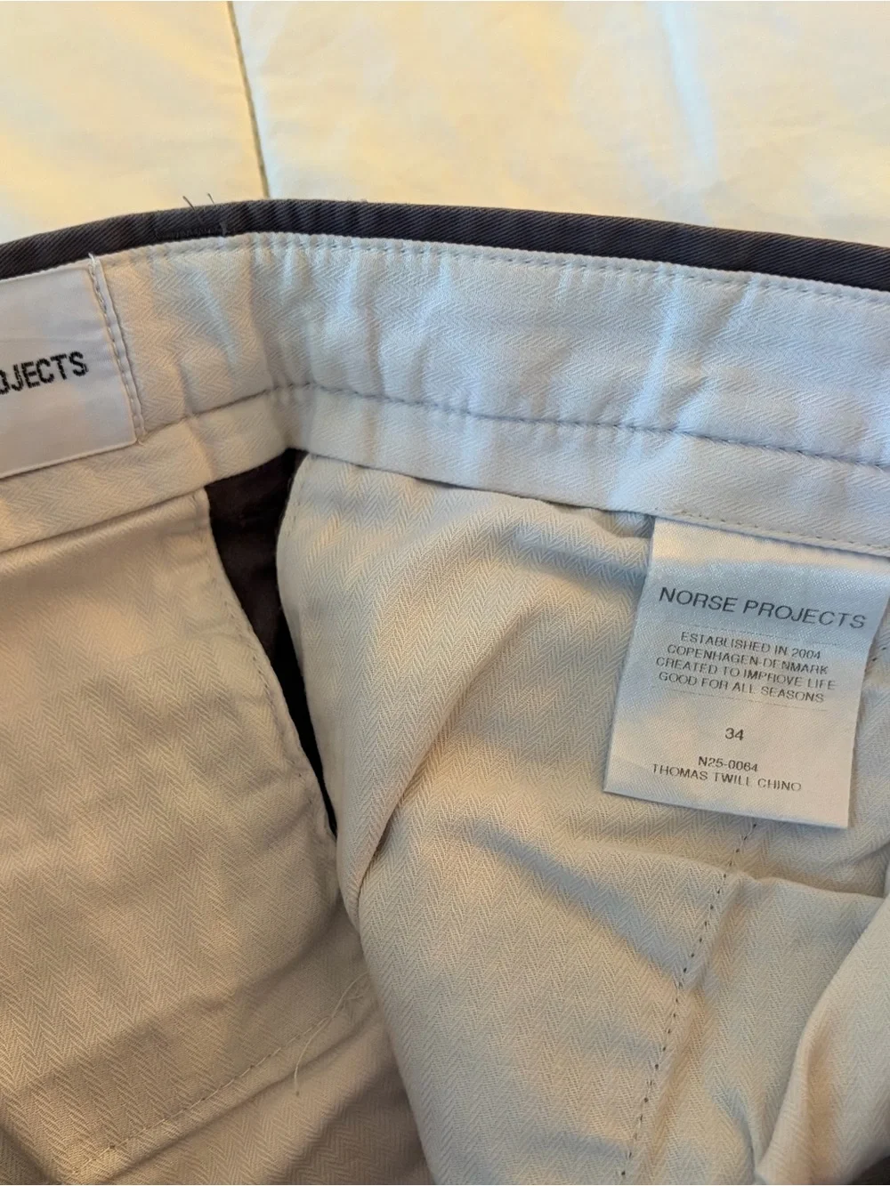 Norse Projects twill trousers 34